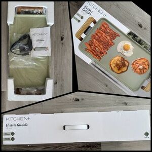 Kitchen+ Electric Griddle, Grill Plate Size: 19”x 10.6”